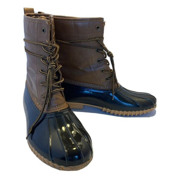 Sporto The Original Duck Boot Womens Ariel Faux Leather Waterproof Rain Boot-10M - Picture 2 of 13